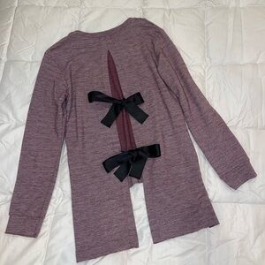 Mila bow back loose fitting sweatshirt